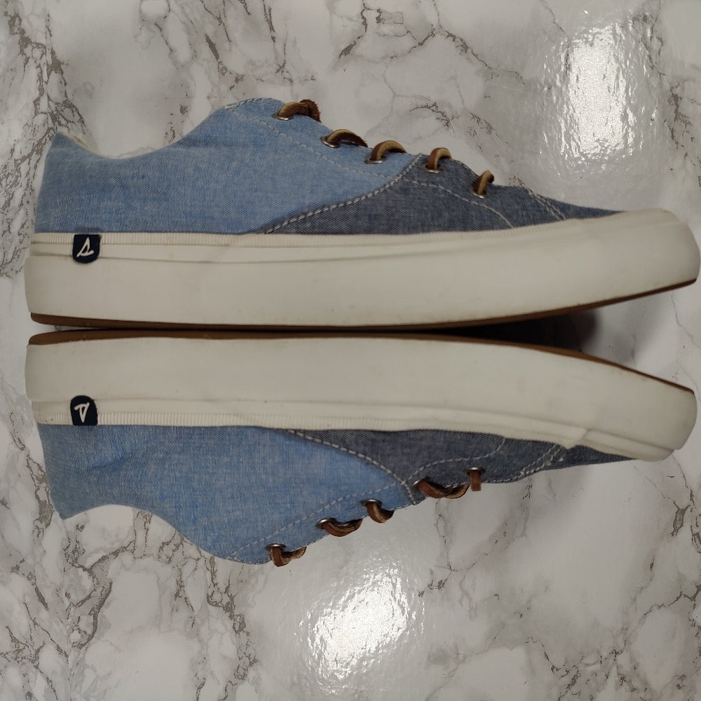 Sperry Topsider Haven Chambray Lace Up Sneakers Size 8 - Picture 7 of 9